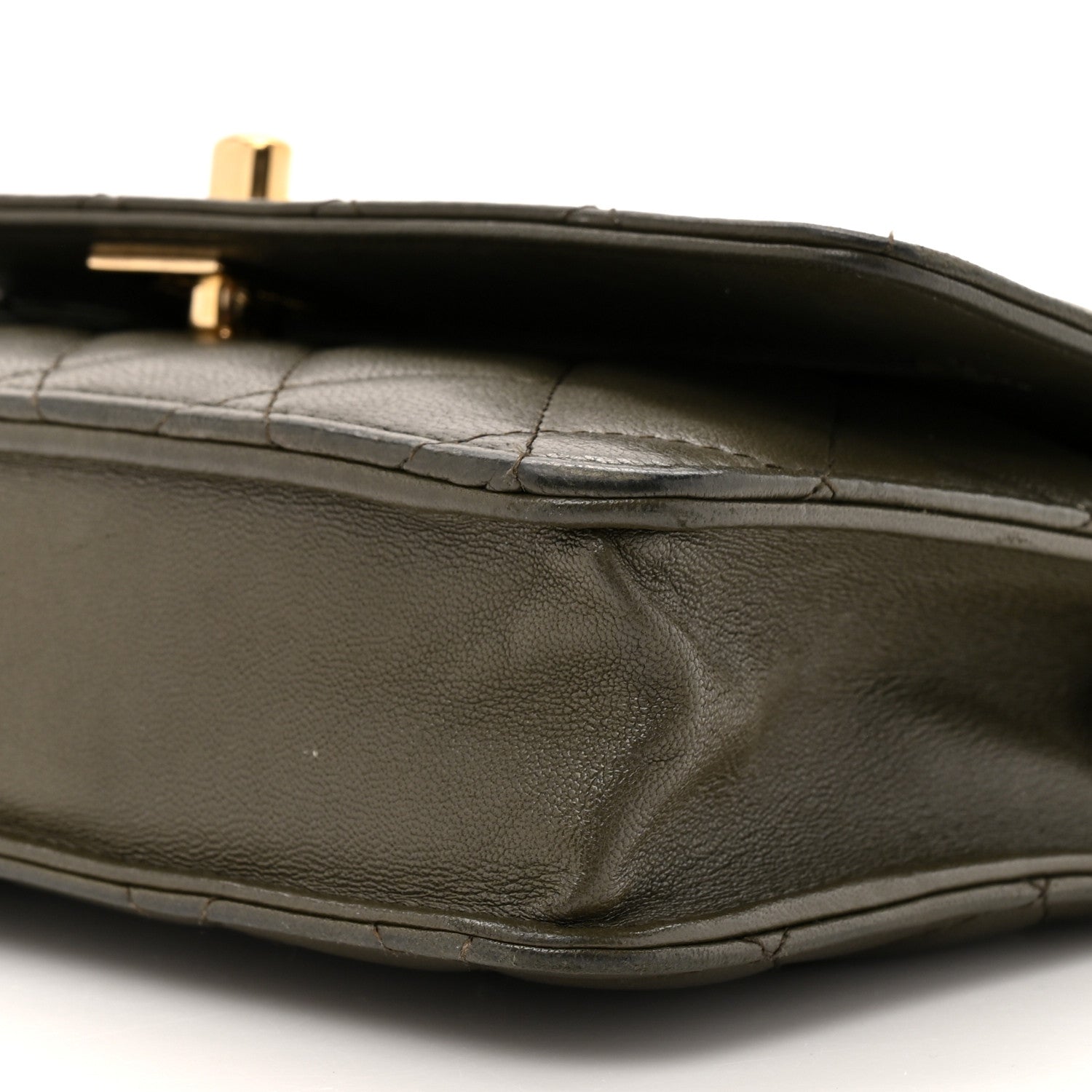 Lambskin Quilted Trendy CC Wallet On Chain WOC Green