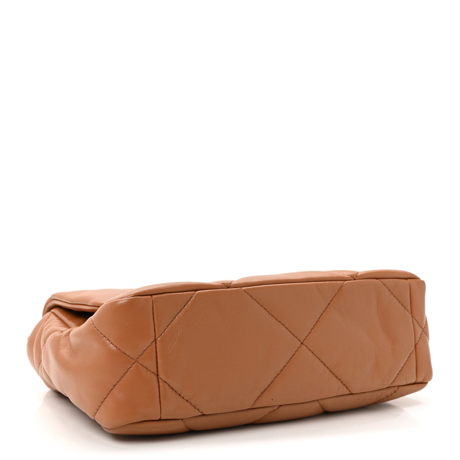 Lambskin Quilted Medium Chanel 19 Flap Brown