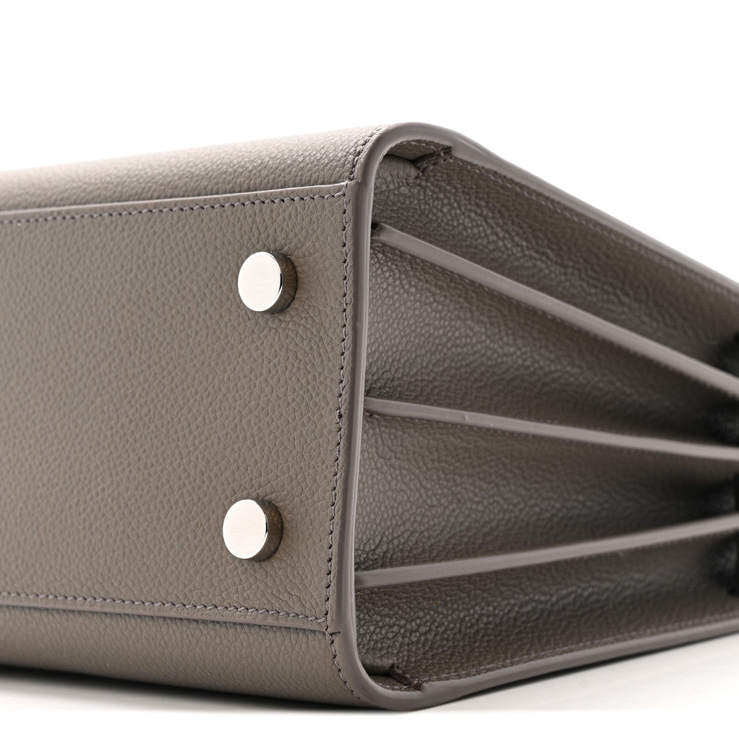 Grained Calfskin Baby Sac De Jour Fog