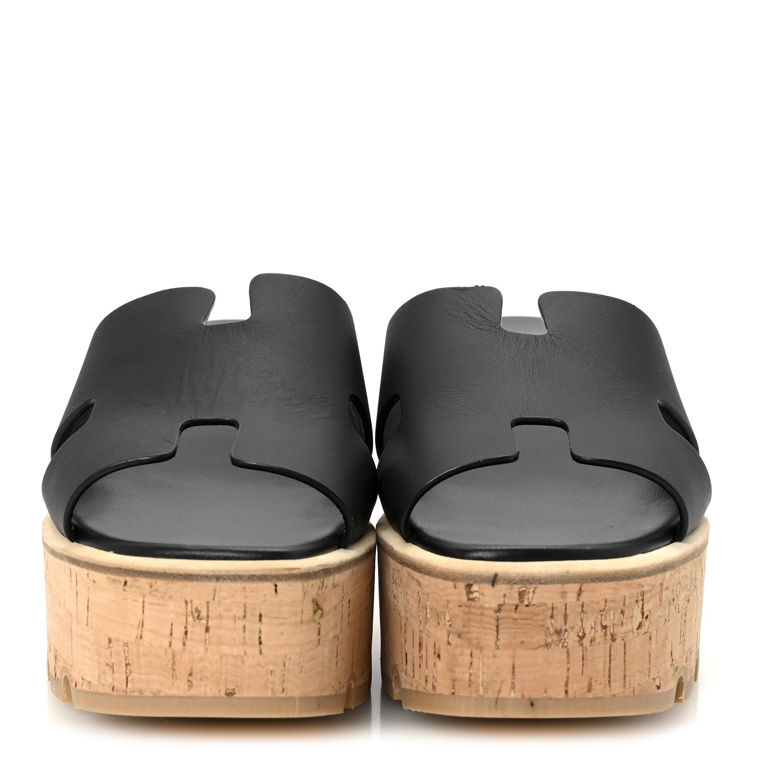 Calfskin Cork Eze 30 Sandals 39 Black