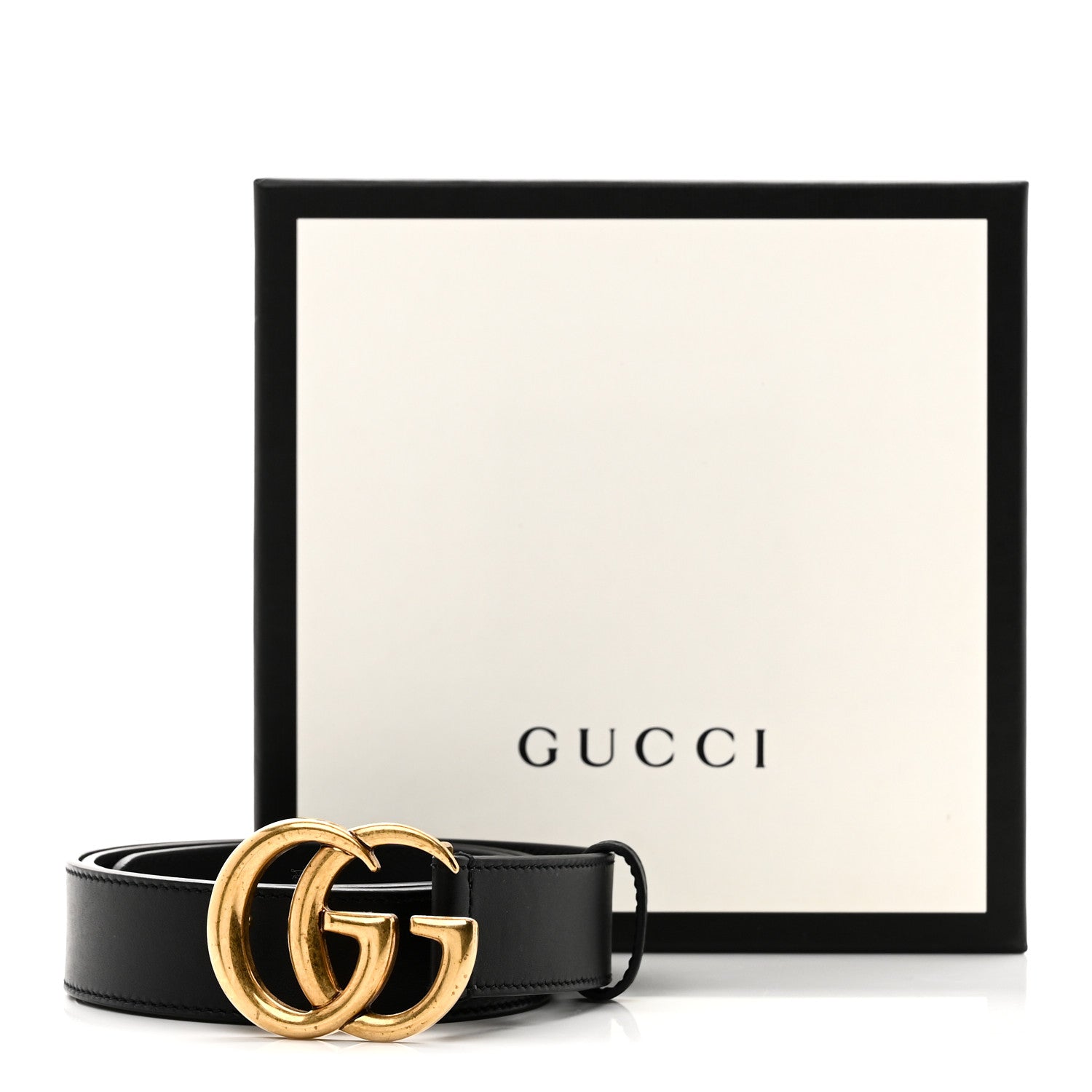 Calfskin Double G 30mm Belt 80 32 Black