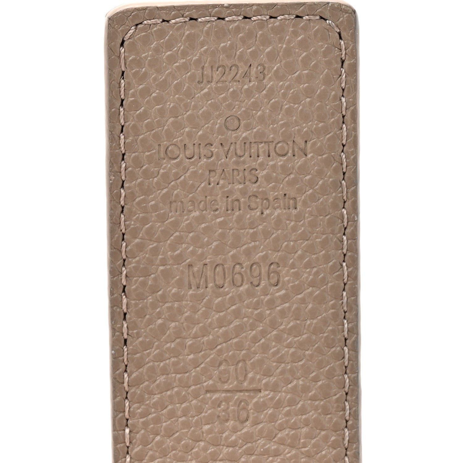 Calfskin Monogram 30mm LV Initiales Reversible Belt 90 36 Beige