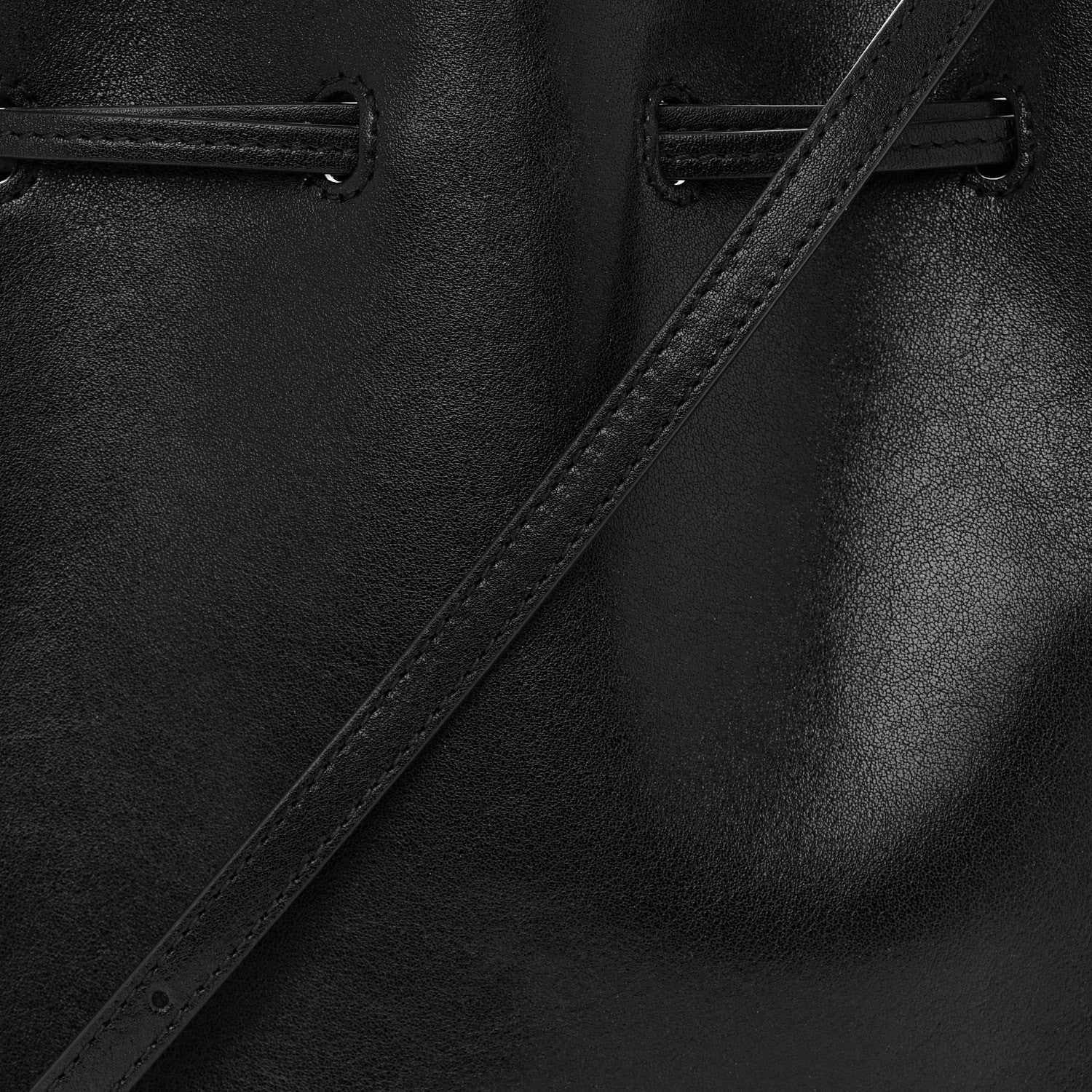 Calfskin Small Bucket Bag Black
