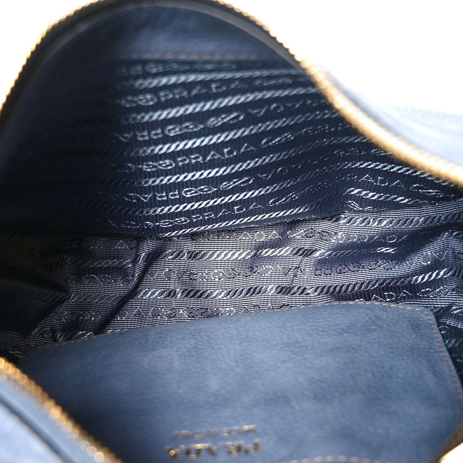 Nubuck Small Arque Shoulder Bag Aviation Blue
