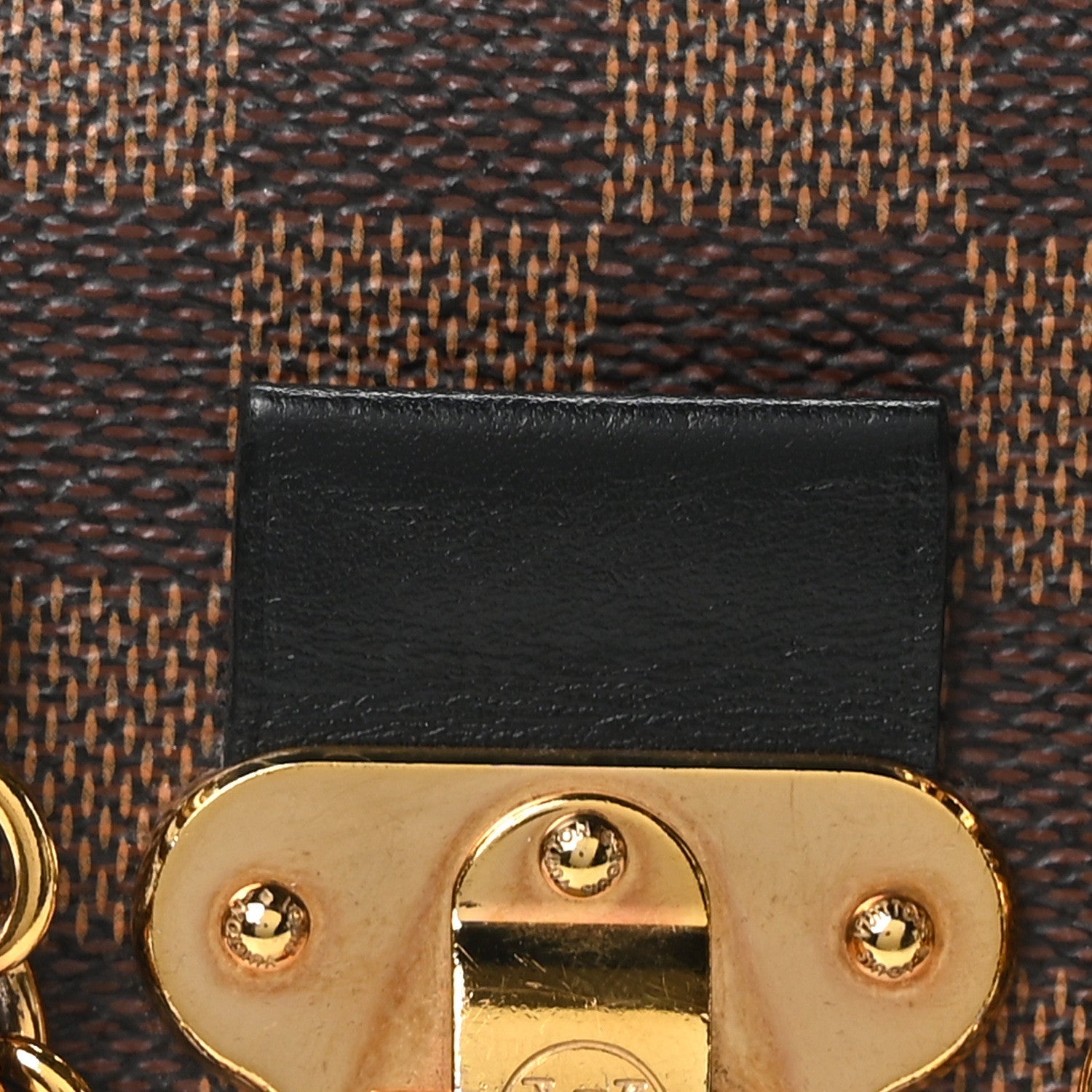 Damier Ebene Vavin Chain Wallet Red
