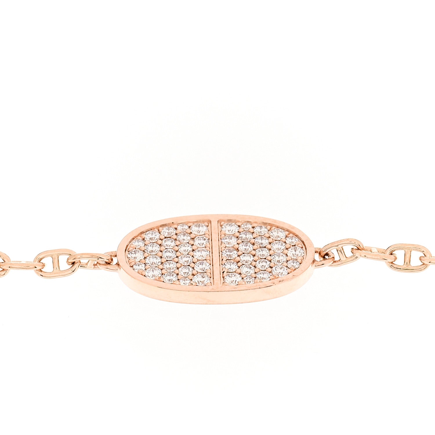 18K Rose Gold Diamond Chaine d'Ancre Verso Bracelet ST