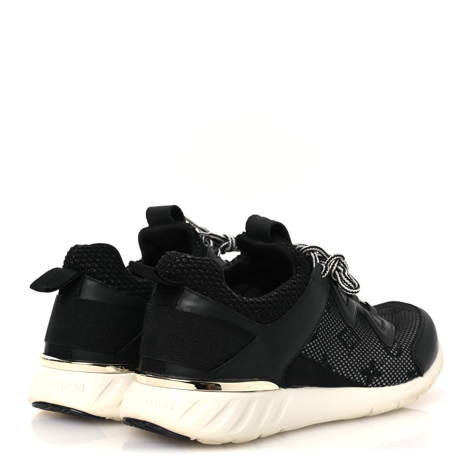 Technical Nylon Monogram Rubber Aftergame Sneakers 37 Black