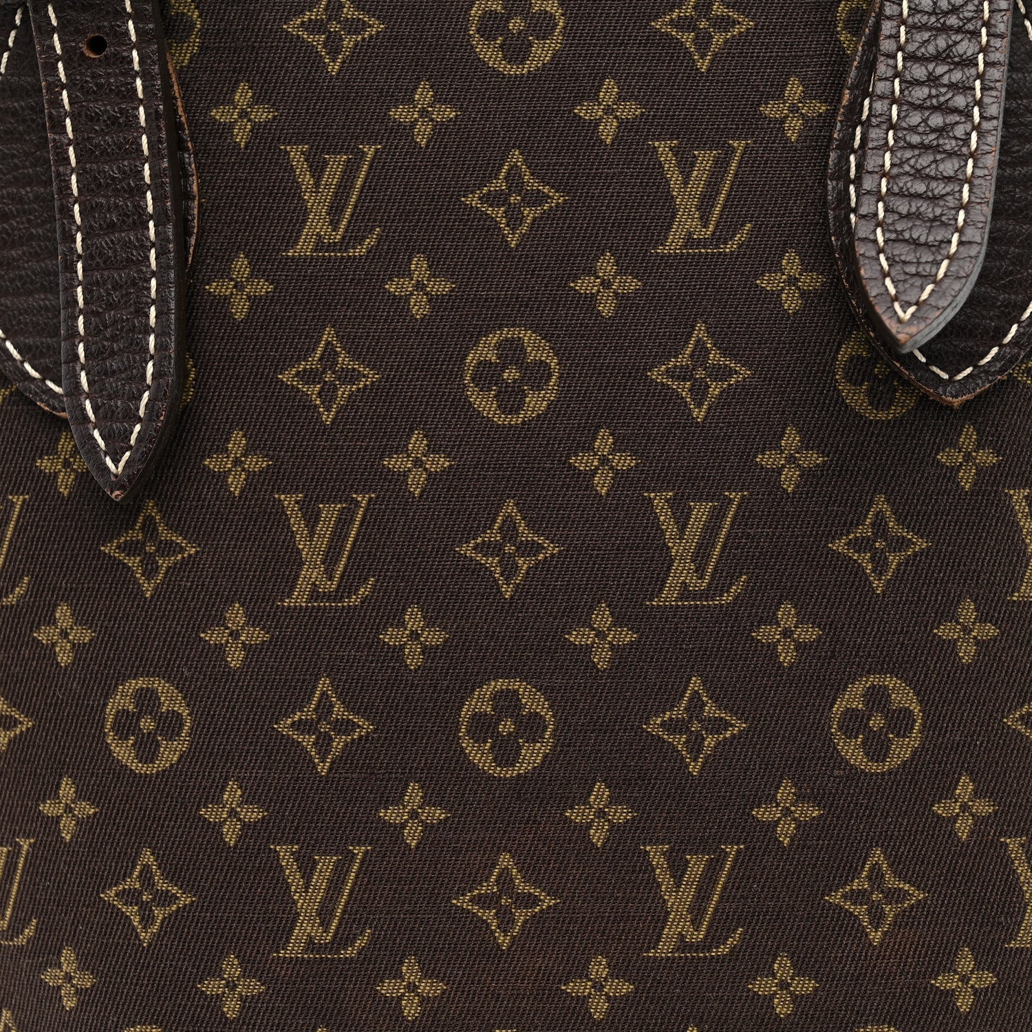 Mini Lin Monogram Bucket Bag Ebene