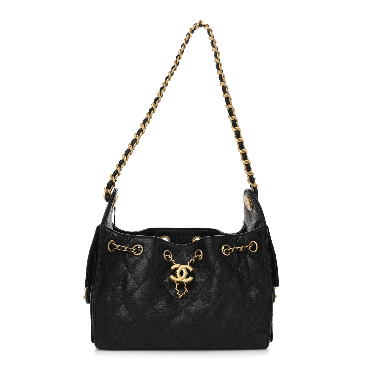 Caviar Quilted Mini Chanel 25 Handbag Black