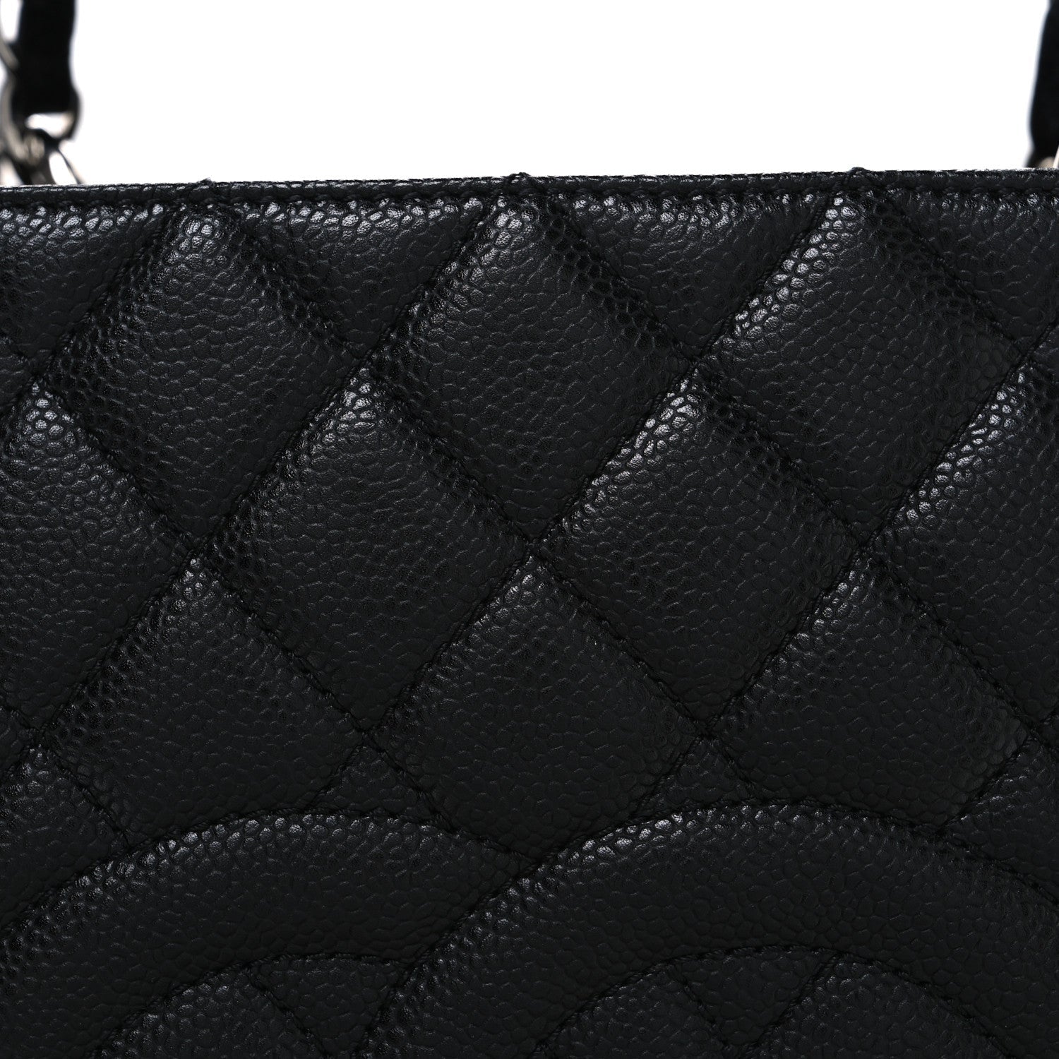 Caviar Quilted Grand Shopping Tote GST Black