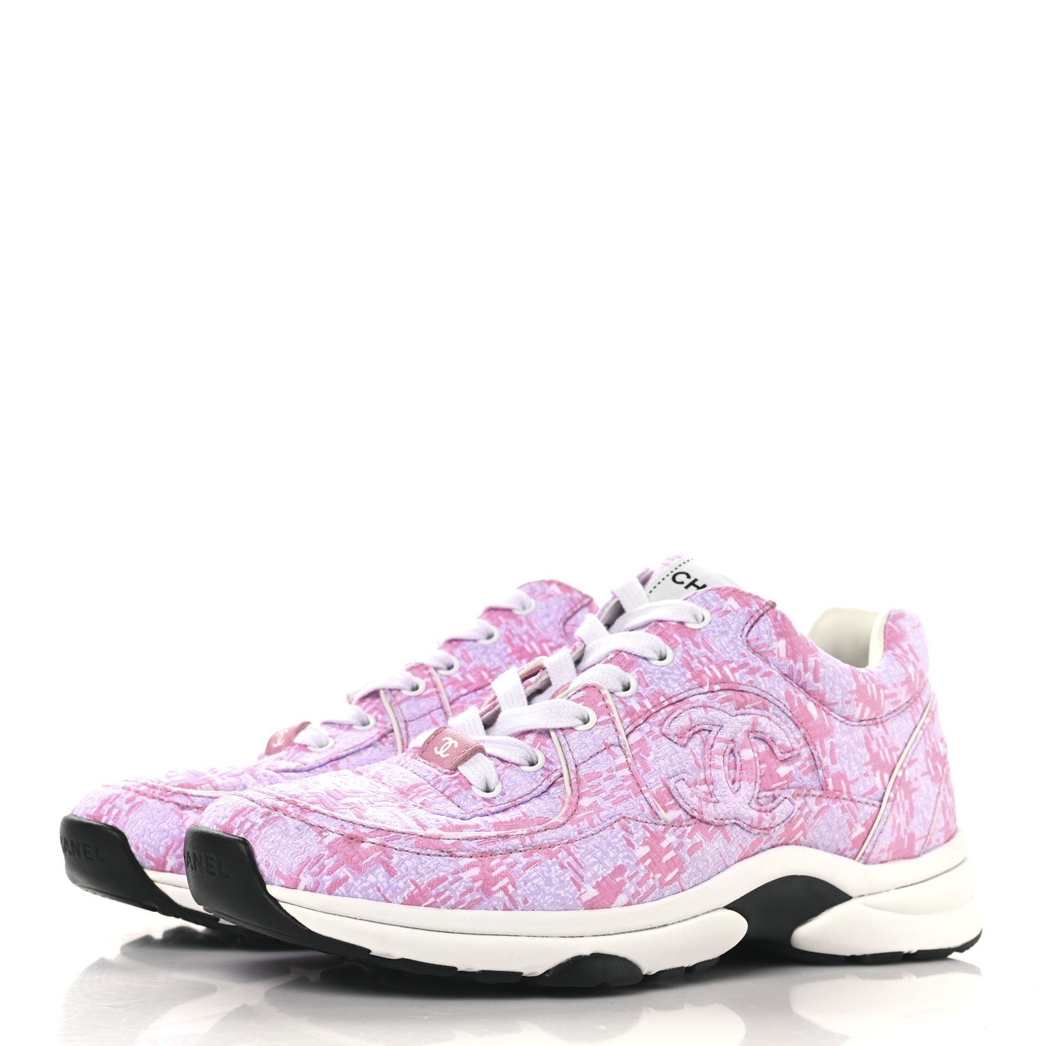 Tweed CC Sneakers 39 Pink