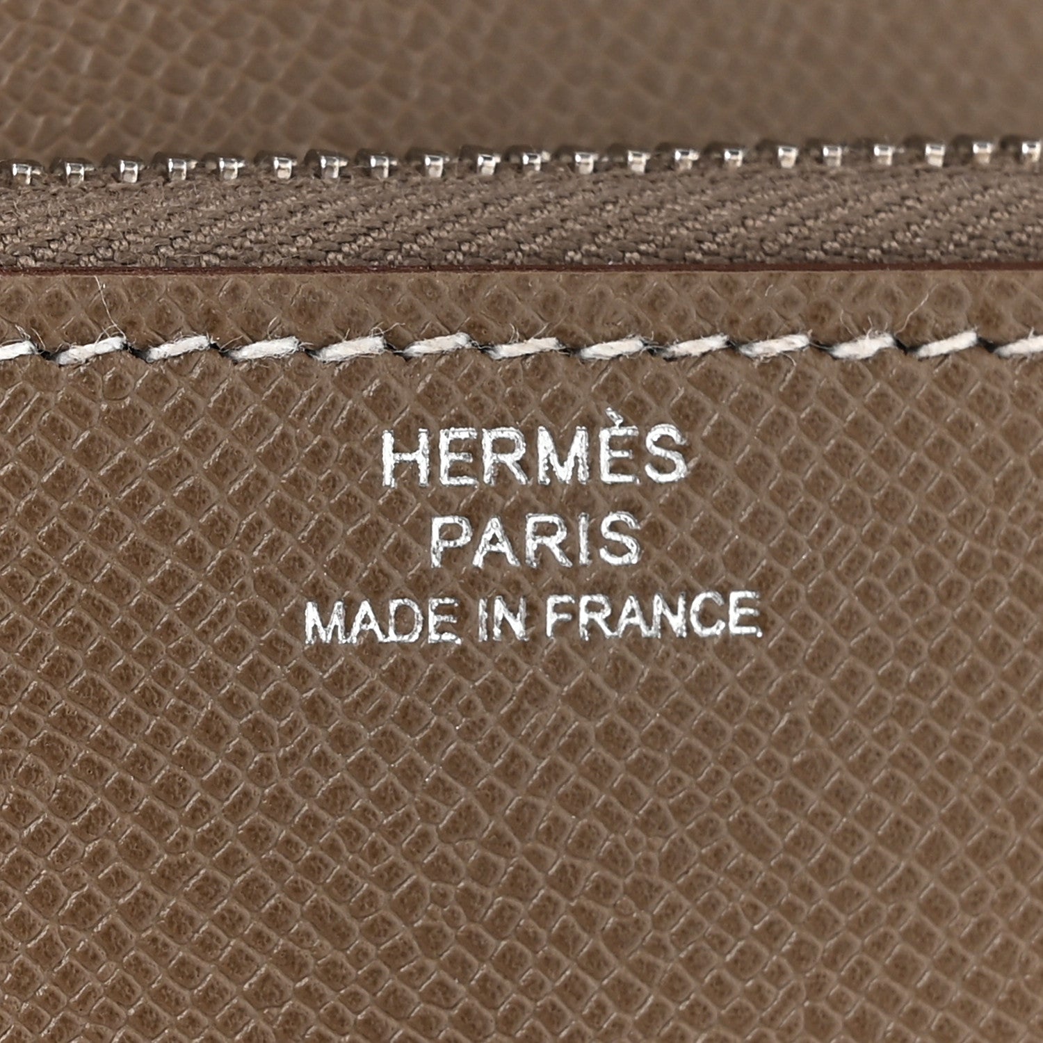 Madame Calfskin Charniere Compact Wallet Etoupe