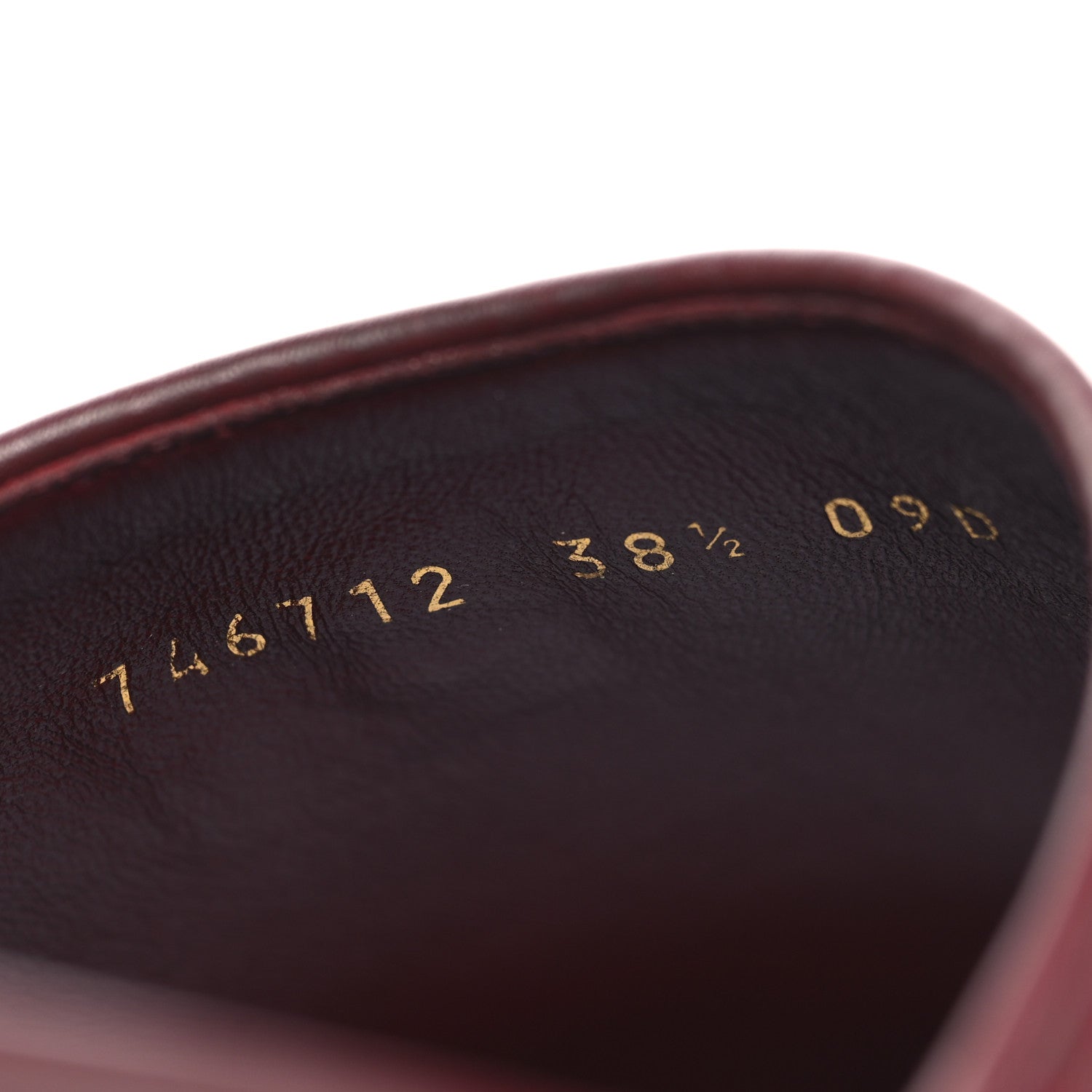 GG Supreme Monogram Womens Horsebit Slippers 38.5 Rosso Ancora