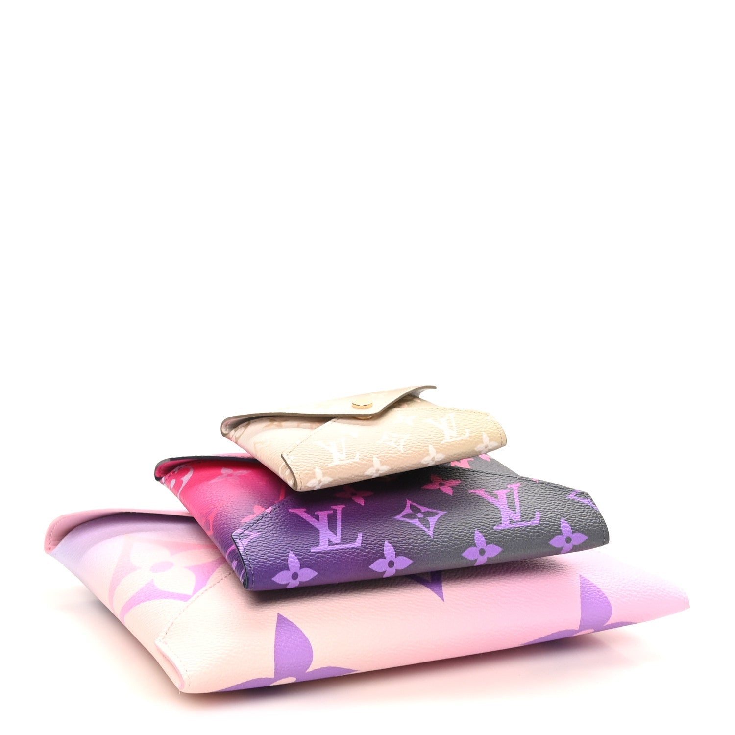 Monogram Giant Spring in the City Kirigami Pochette Set Sunrise Pastel Midnight Fuchsia Sunset Kaki