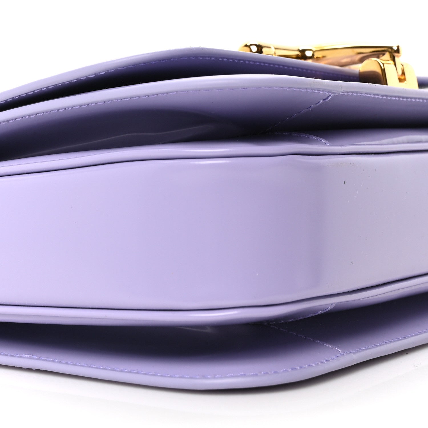 Patent Siena Small Shoulder Bag Lapis