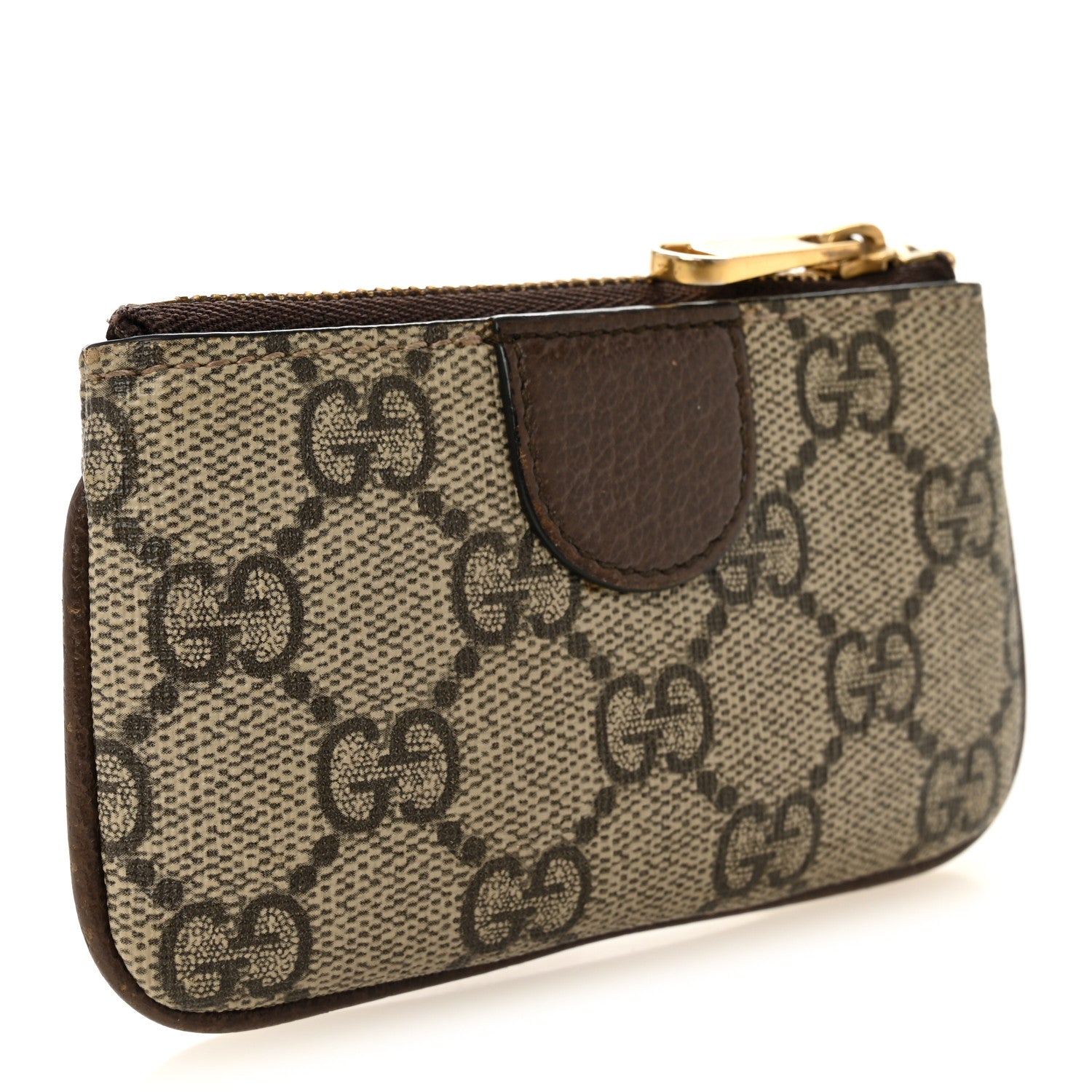 GG Supreme Monogram Web Ophidia Key Case Beige New Acero