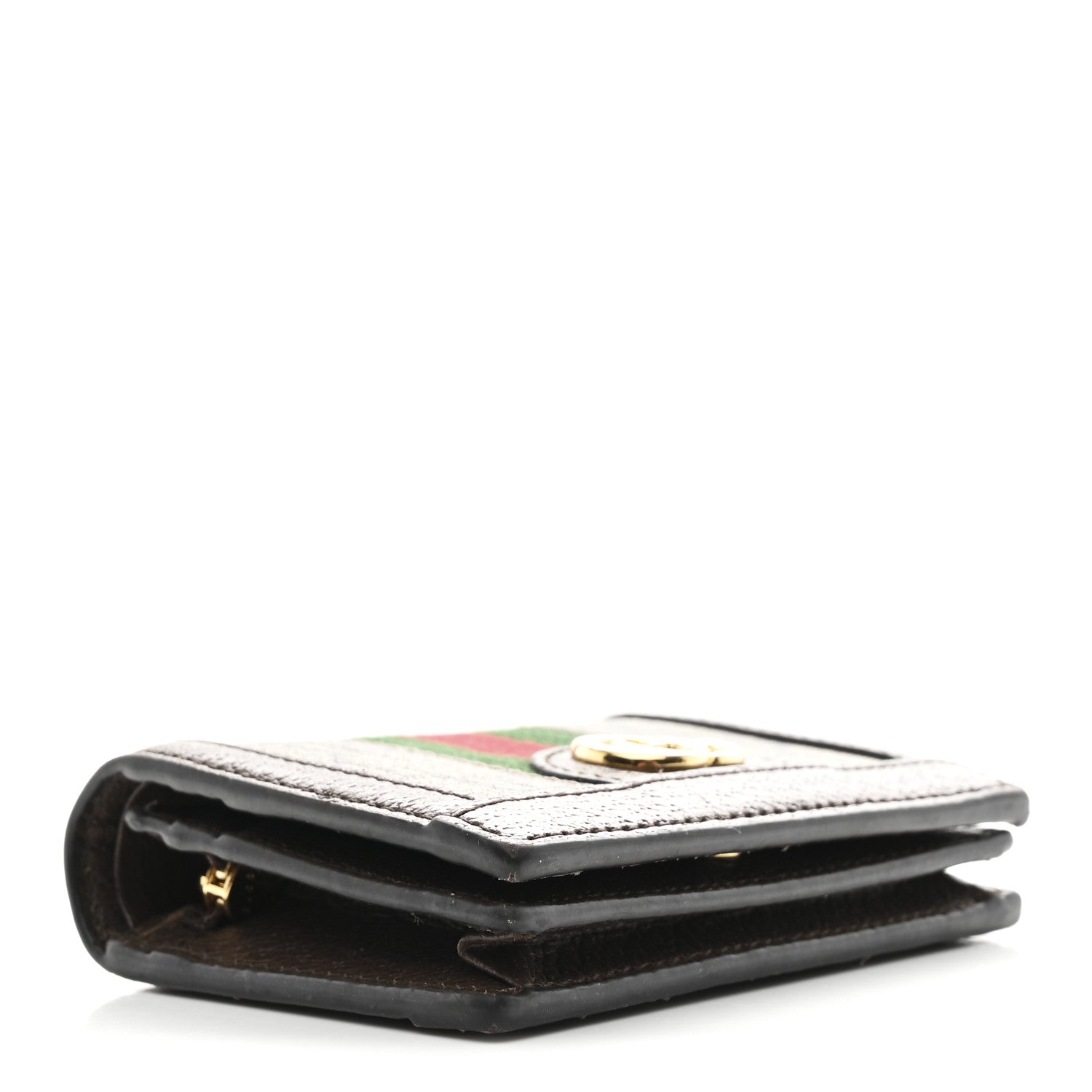 GG Supreme Monogram Web Ophidia Card Case Beige New Acero