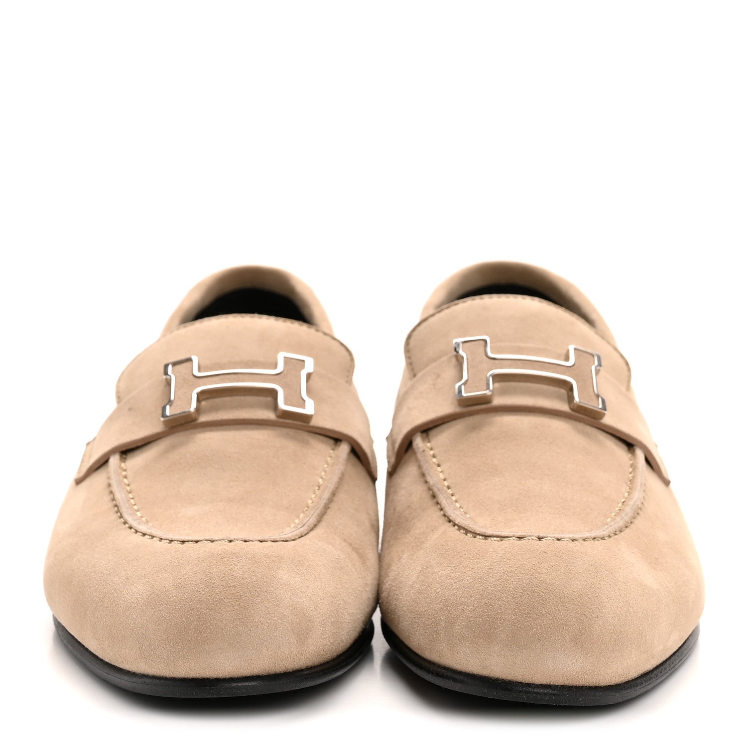 Suede Goatskin Paris Loafers 37 Beige Sable