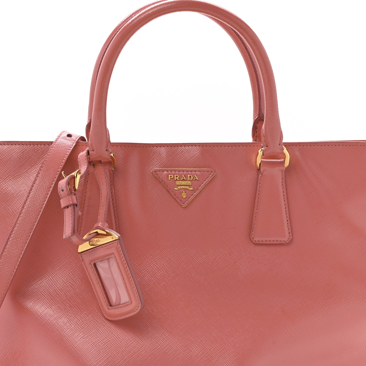 Saffiano Vernice Galleria Shopping Tote Begonia