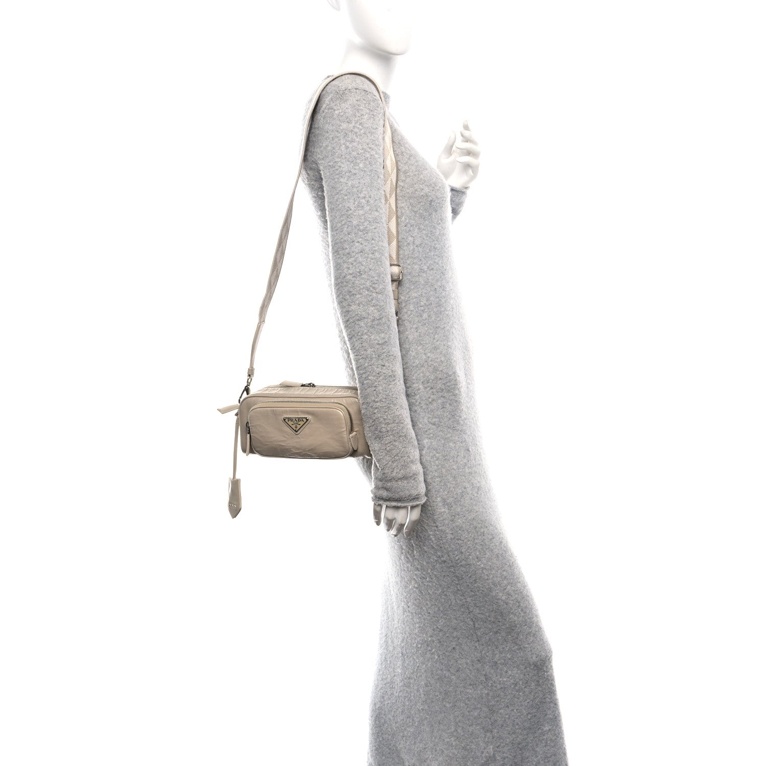 Nappa Antique Multi-Pocket Shoulder Bag Deserto