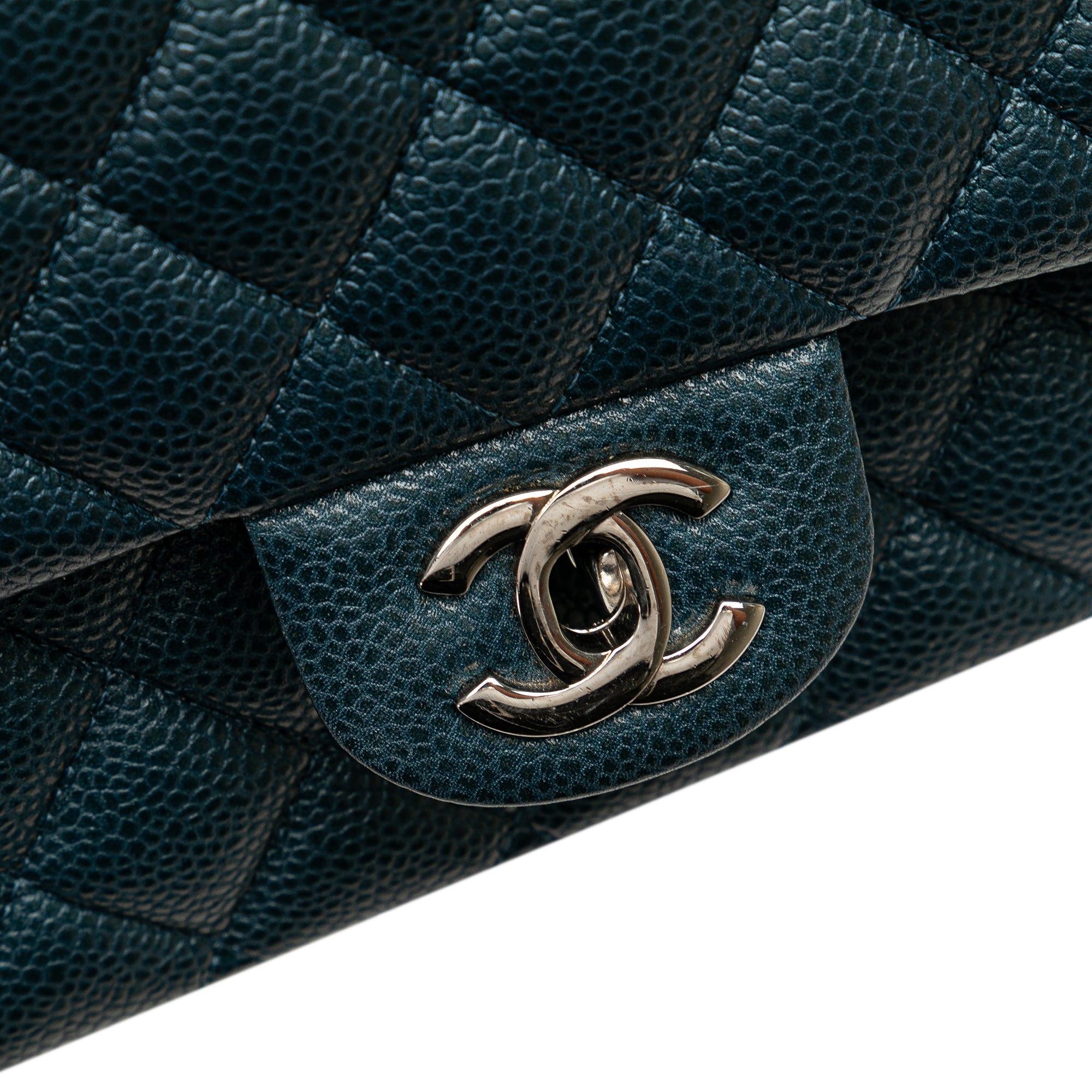Classic Double Flap Bag Quilted Caviar Medium