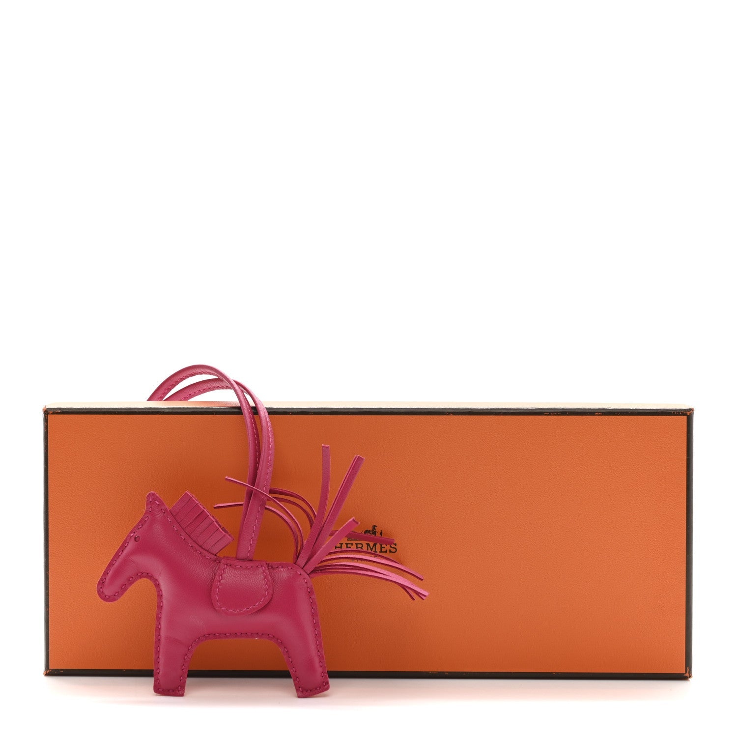 Milo Lambskin Grigri Rodeo Horse Bag Charm PM Rose Mexico