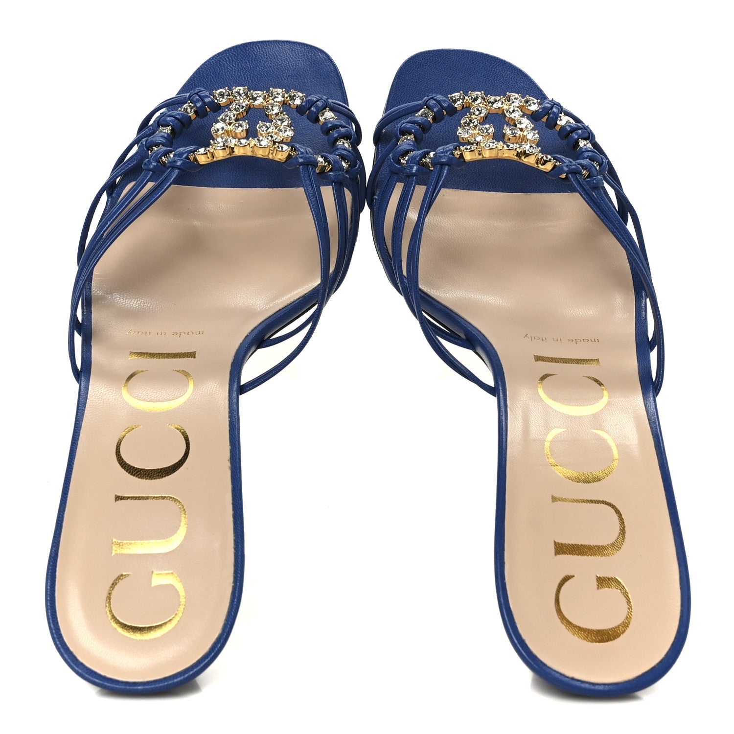 Malaga Kid Crystal GG Isa Ankle Strap 55mm Sandals 37 Rio Blue