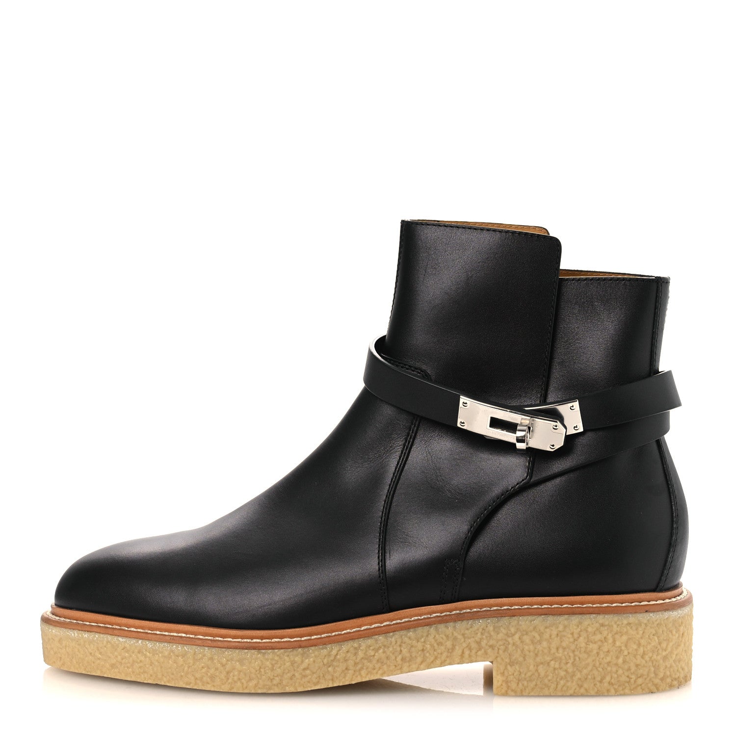 Calfskin Follow Ankle Boots 41 Black