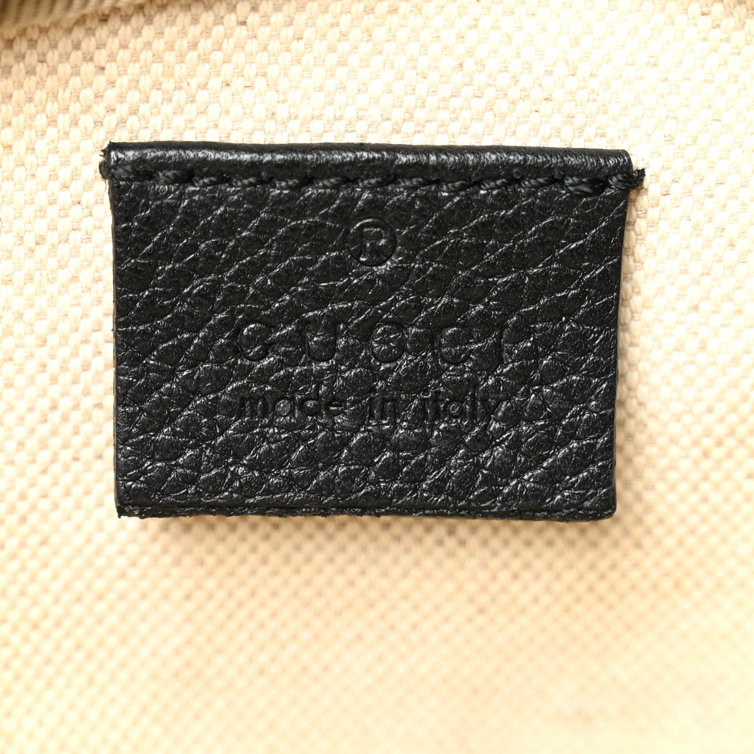 Grained Calfskin Small Logo Belt Bag Black