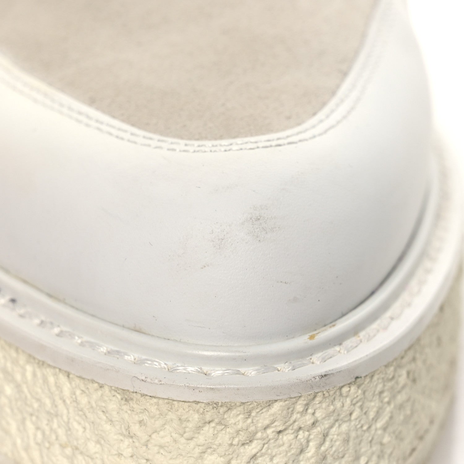 Calfskin Suede Mens Creeper Ankle Boots 9 White