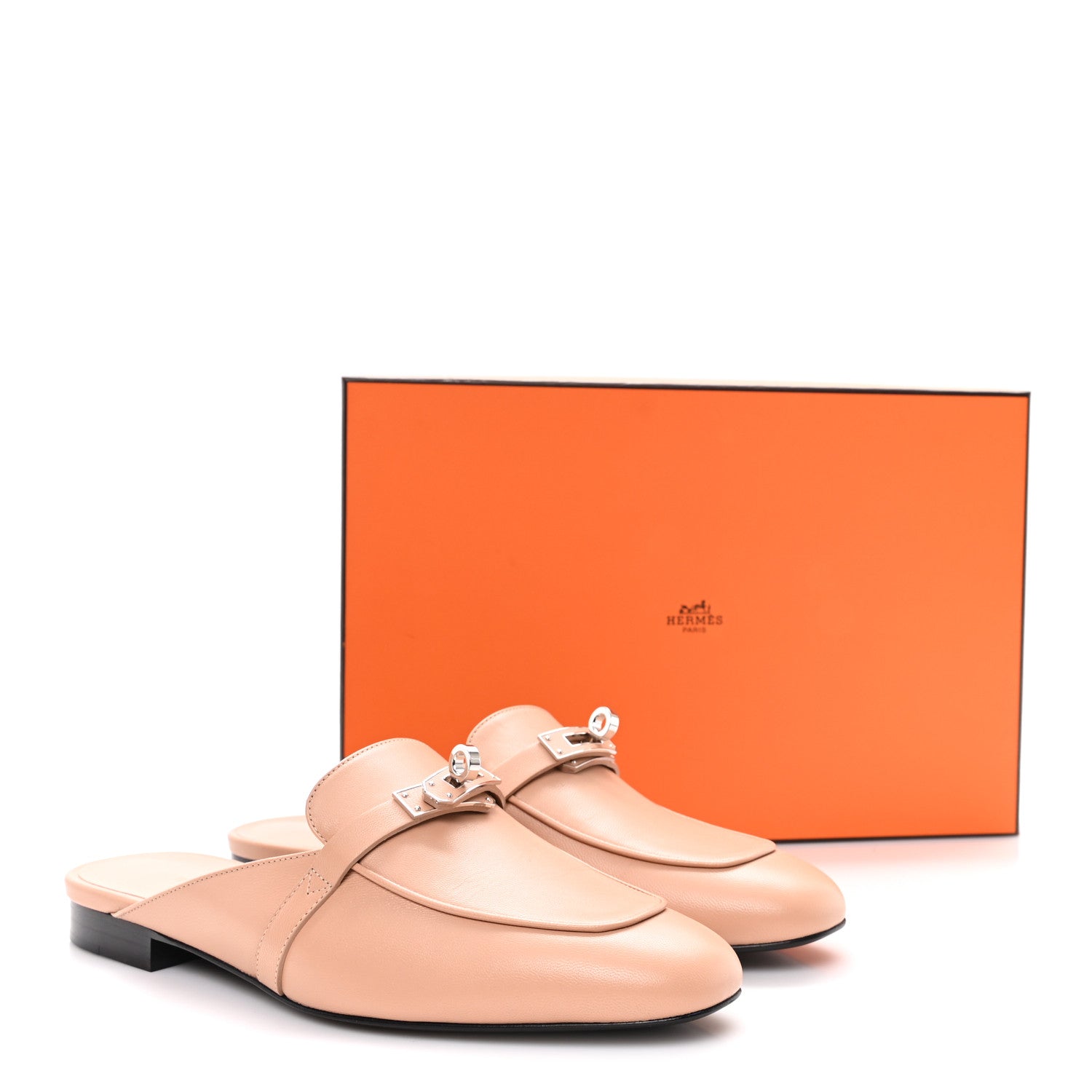 Calfskin Oz Mules 39 Beige Nude