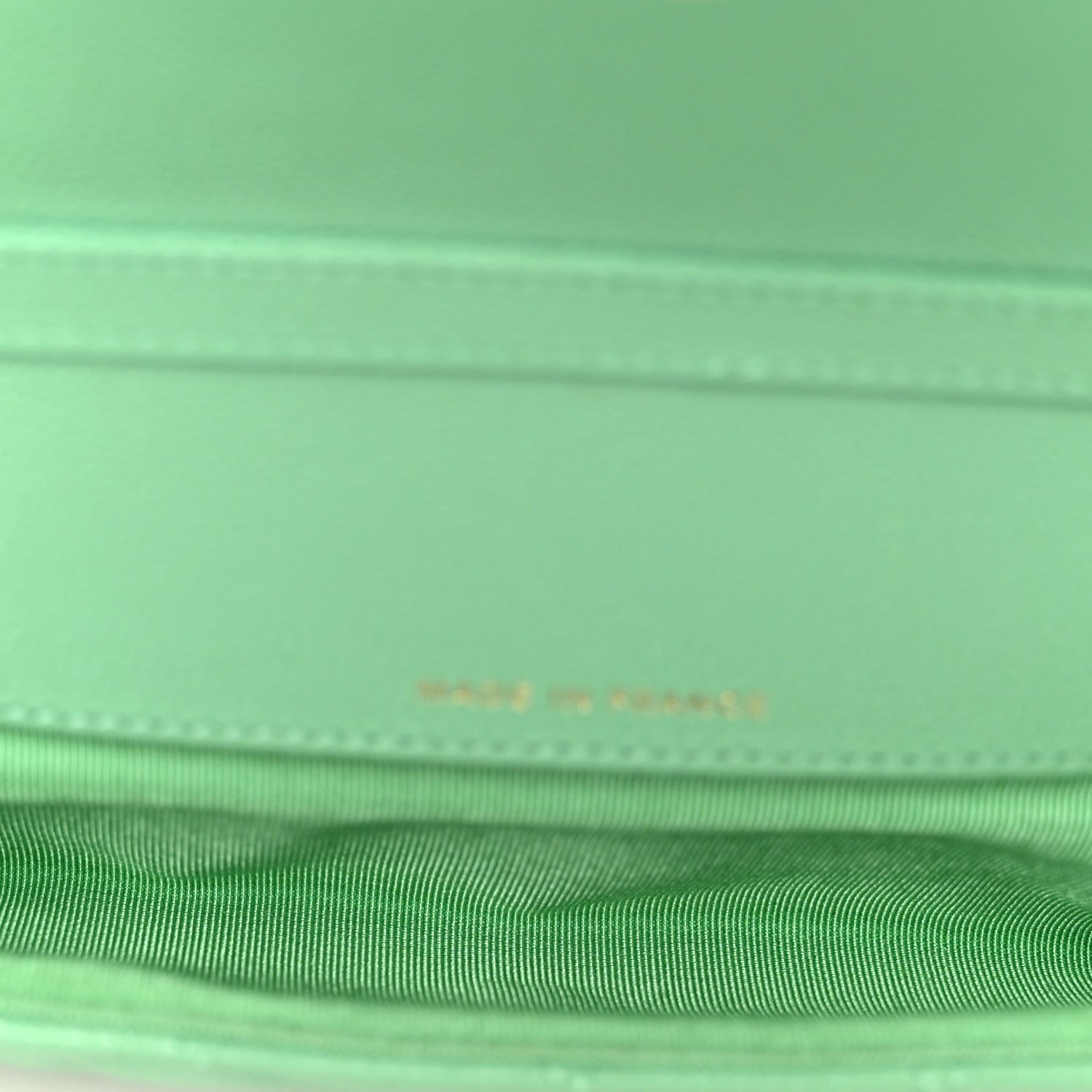 Caviar Quilted Flap Phone Holder With Chain Green