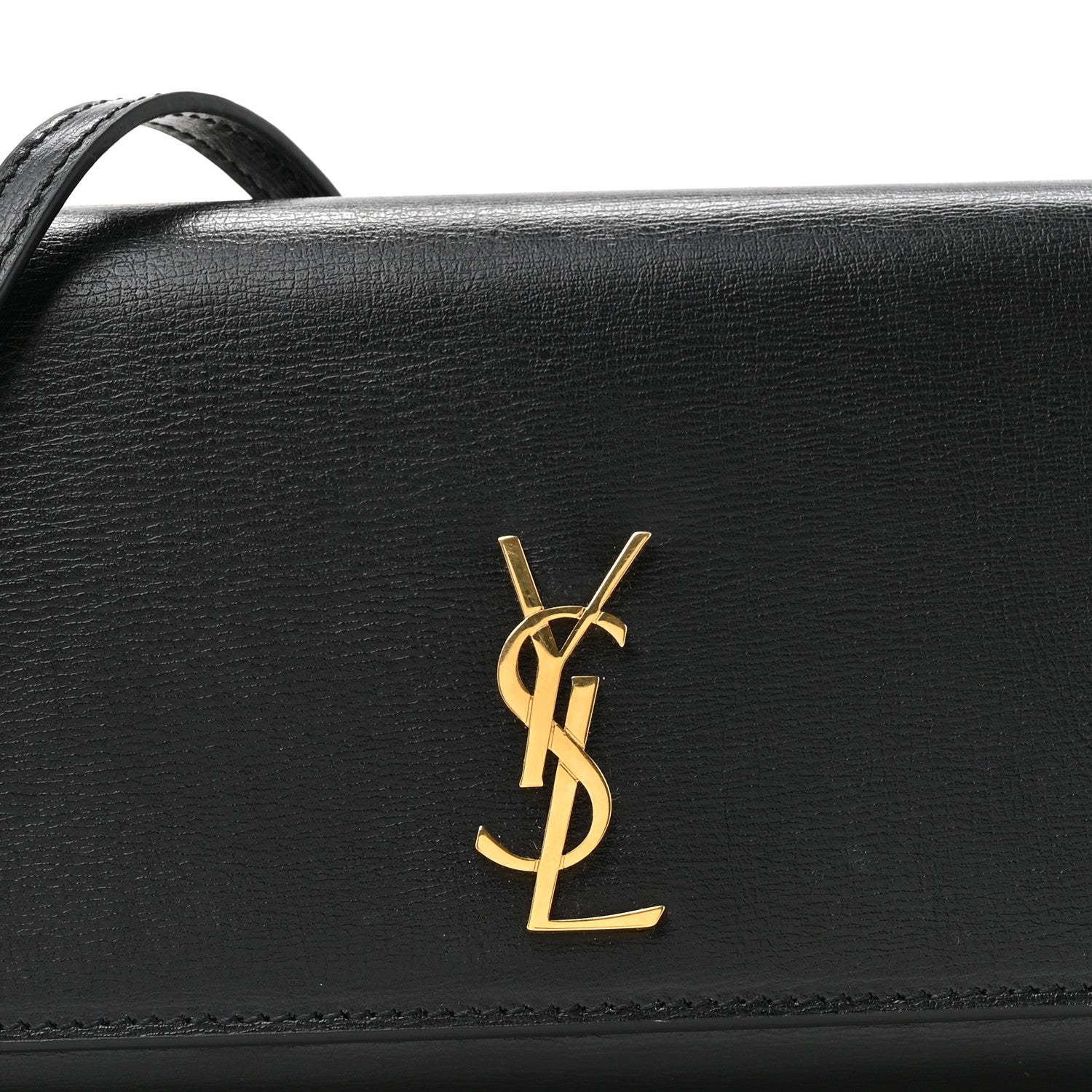 Calfskin Monogram Cassandre Phone Holder With Strap Black