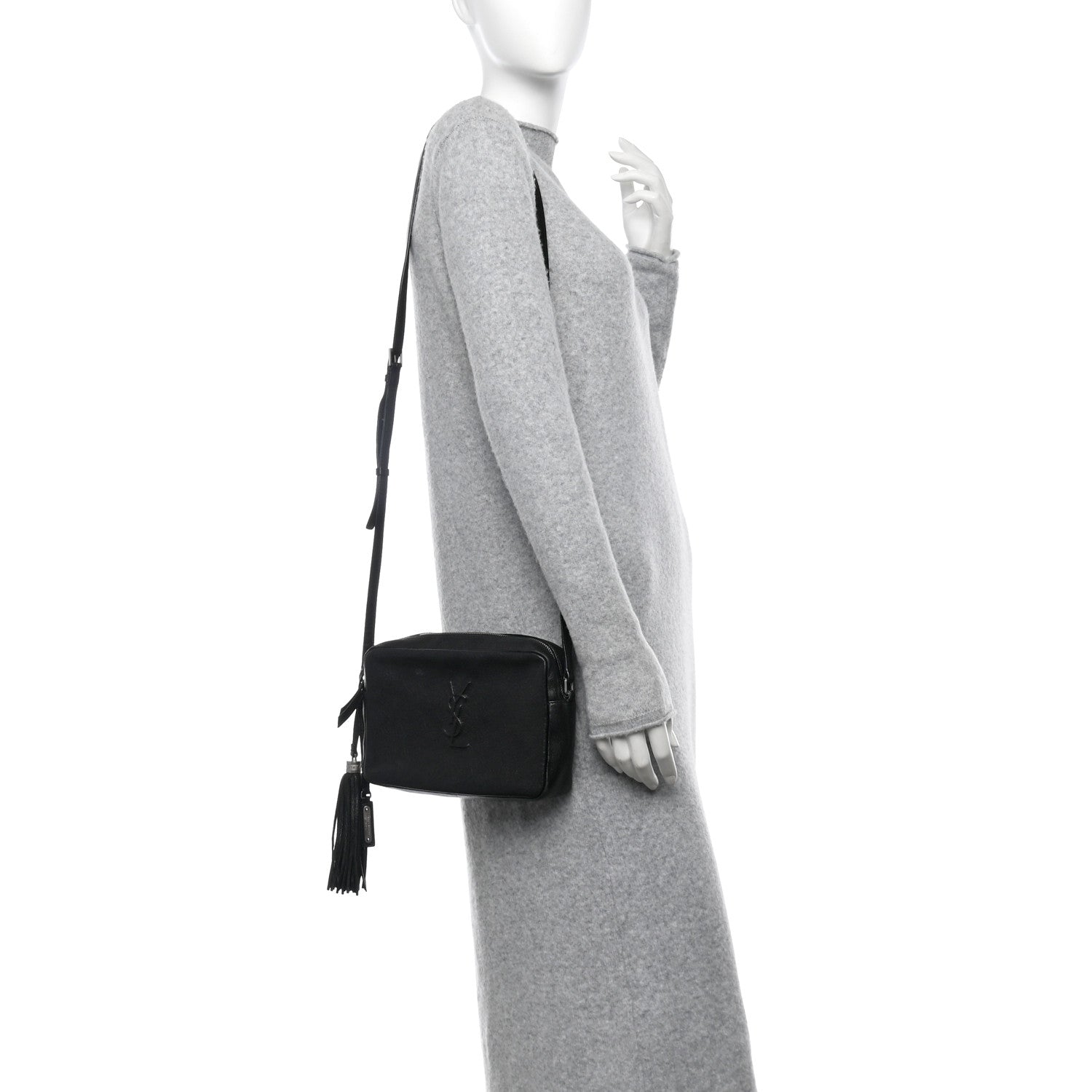 Lambskin Monogram Small Lou Camera Bag Black