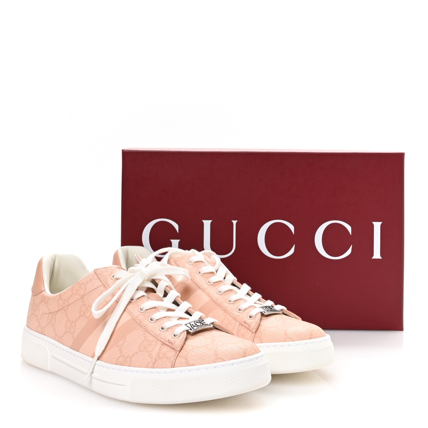 GG Supreme Tonal Web Womens New Ace Sneakers 39 Pink