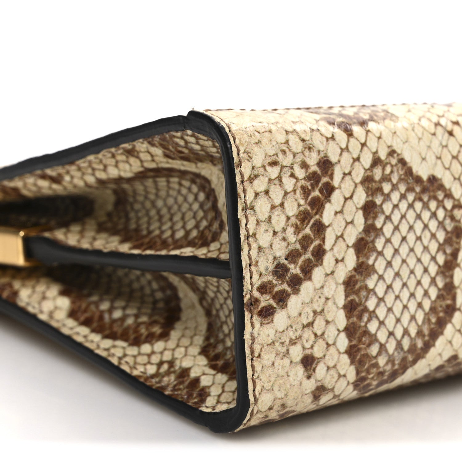 Raffia Elaphe GG Small Ophidia Chain Shoulder Bag Natural Cream Brown