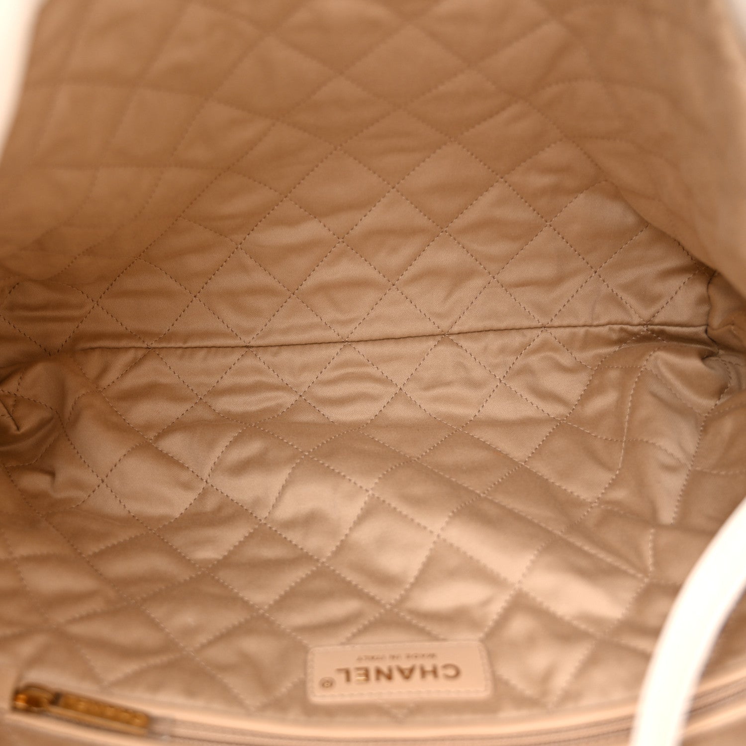 Shiny Calfskin Quilted Small Chanel  White