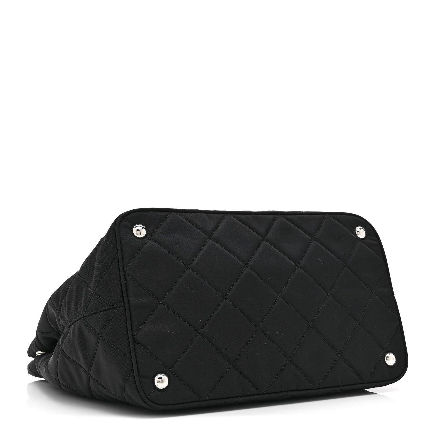 Nylon Tessuto Impuntu Quilted Tote Black