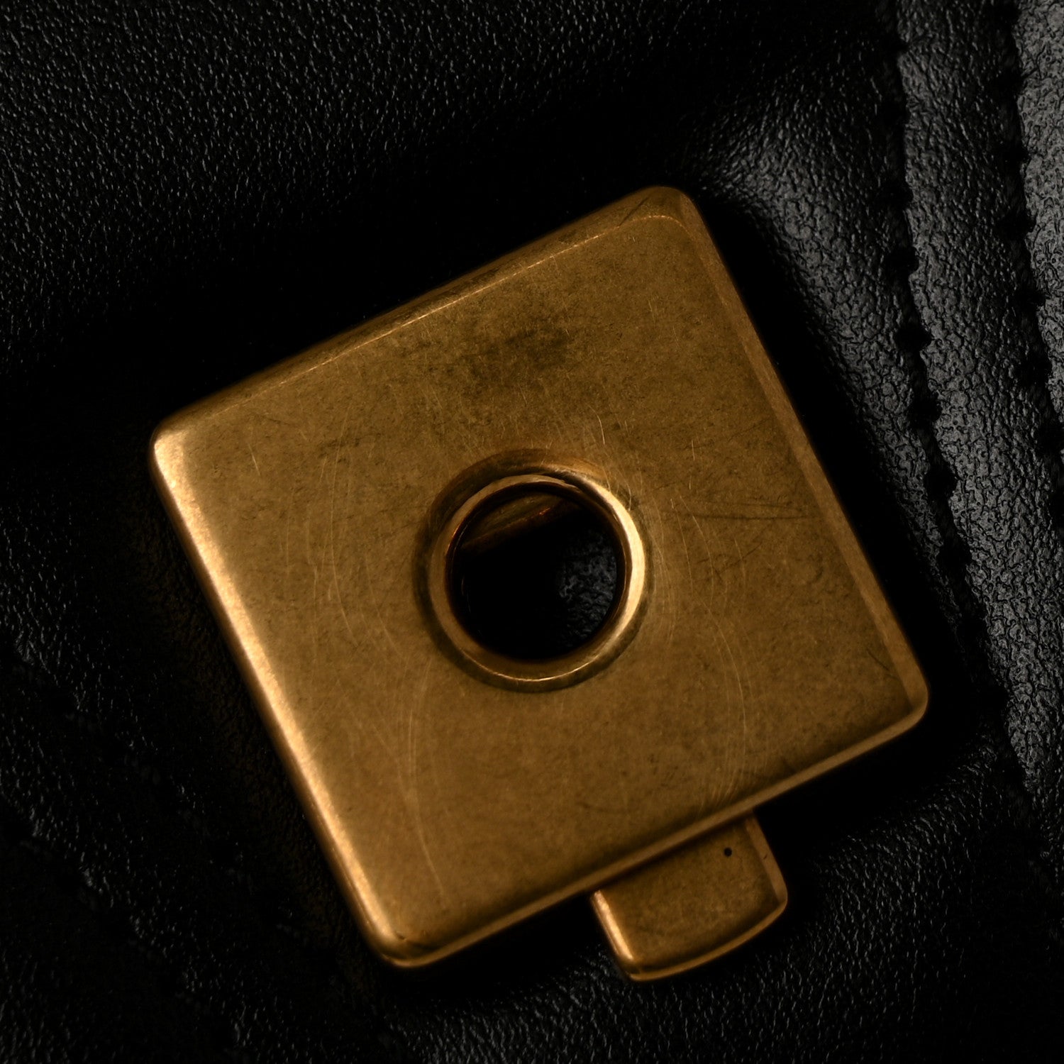 Calfskin Matelasse Small GG Marmont Shoulder Bag Black
