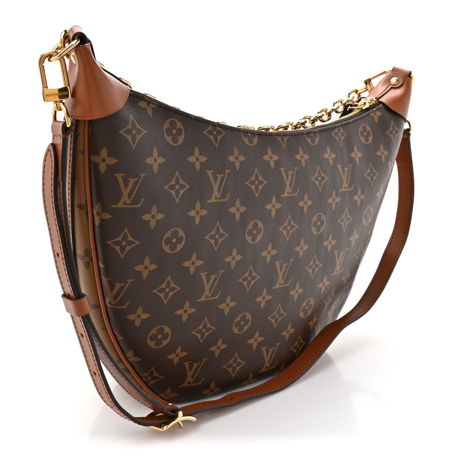 Reverse Monogram Loop Hobo