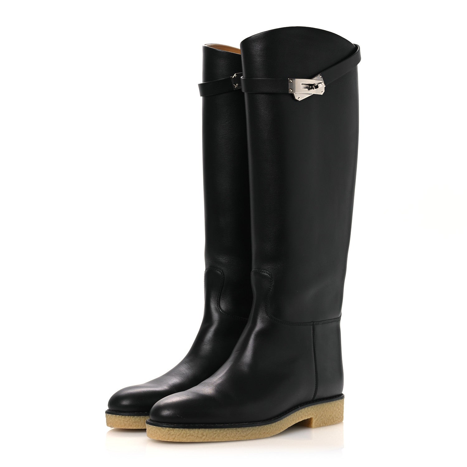 Calfskin Faustine Boots 38 Black