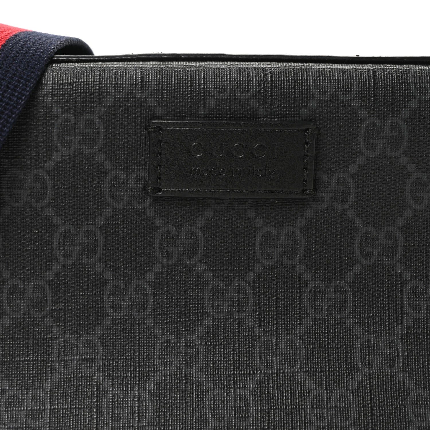 GG Supreme Monogram Web Shoulder Bag Black Grey