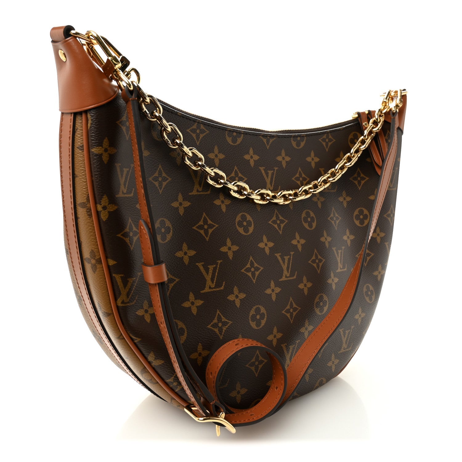 Reverse Monogram Loop Hobo