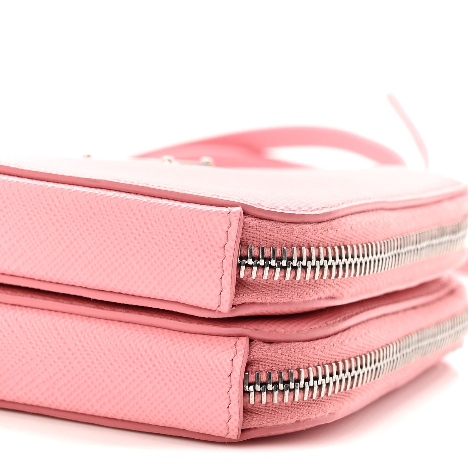 Saffiano Mini Triangle Crossbody Pouch Petalo