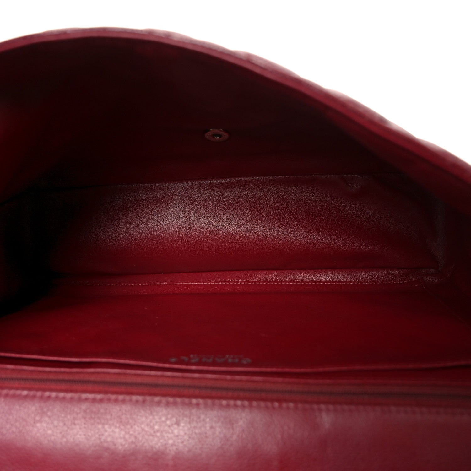 Caviar Quilted Maxi Single Flap Dark Red