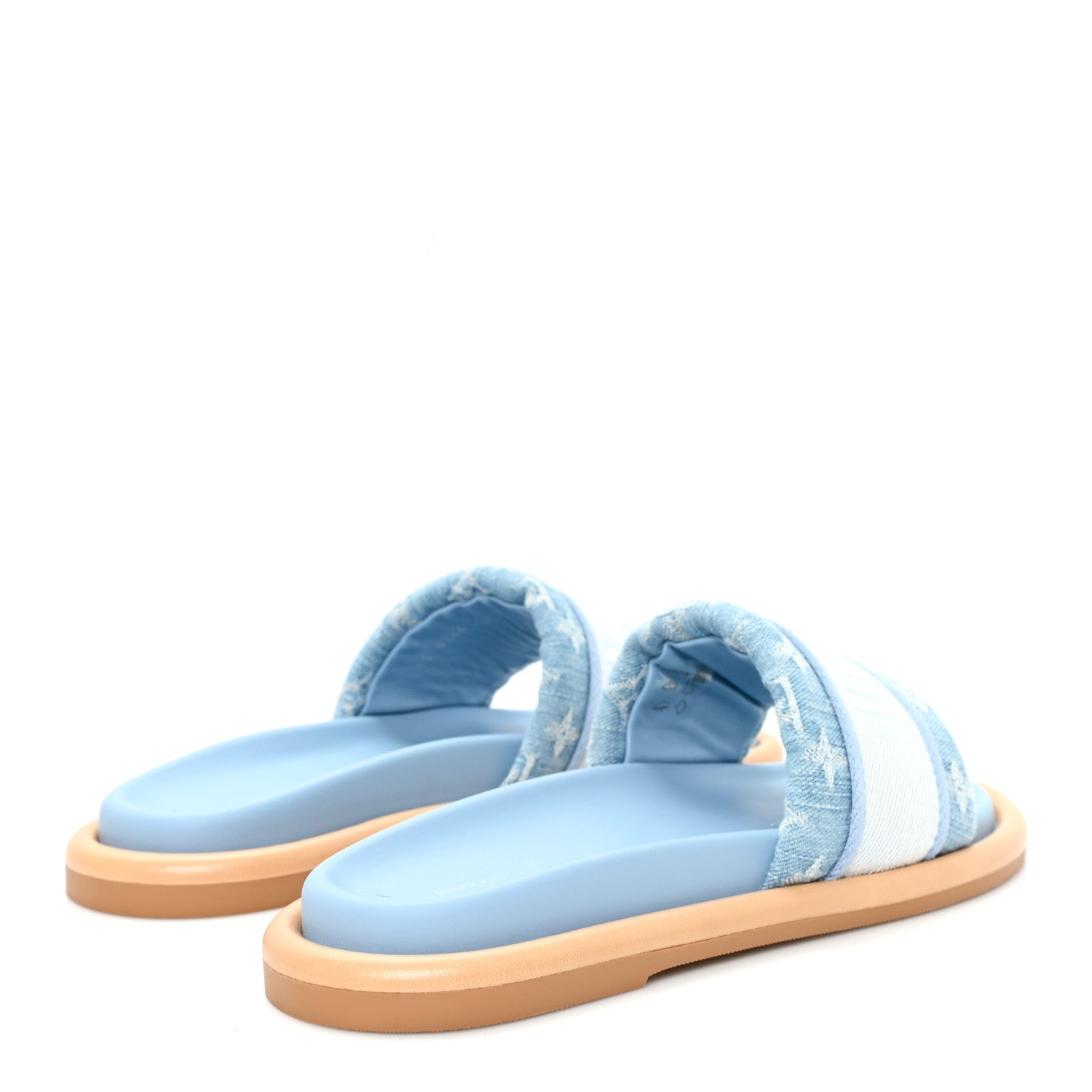 Monogram Denim LV Bliss Womens Comfort Mules 40 Turquoise