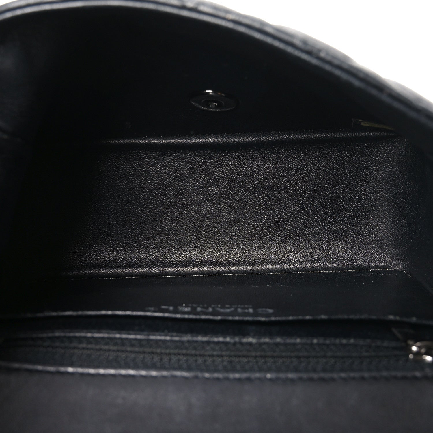 Lambskin Quilted Mini Square Flap Black