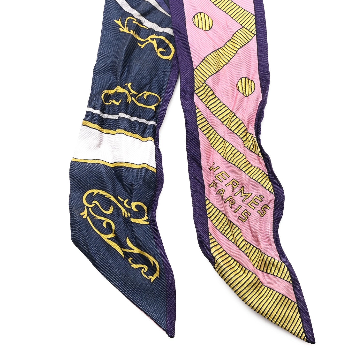 Silk Balade en Berline Twilly Vieux Rose Marine Jaune