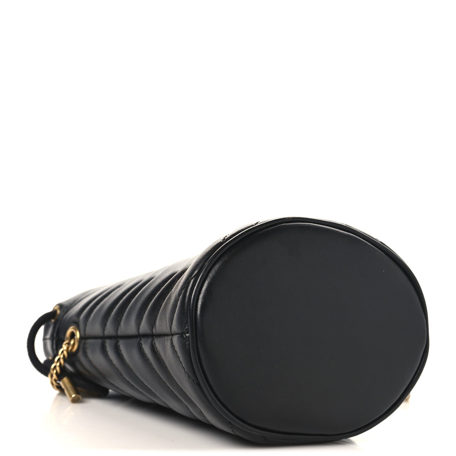 Calfskin Matelasse Mini GG Marmont 2.0 Bucket Bag Black