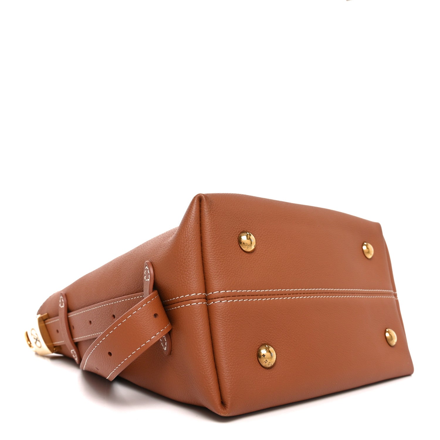 Grained Calfskin Low Key Hobo PM Cognac